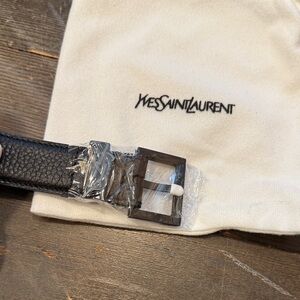 Yves Saint Laurent Black Textured Belt Bag